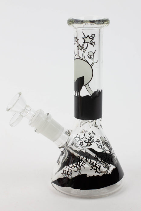 7.5" Glow in the dark beaker glass water bong | Jupiter Grass