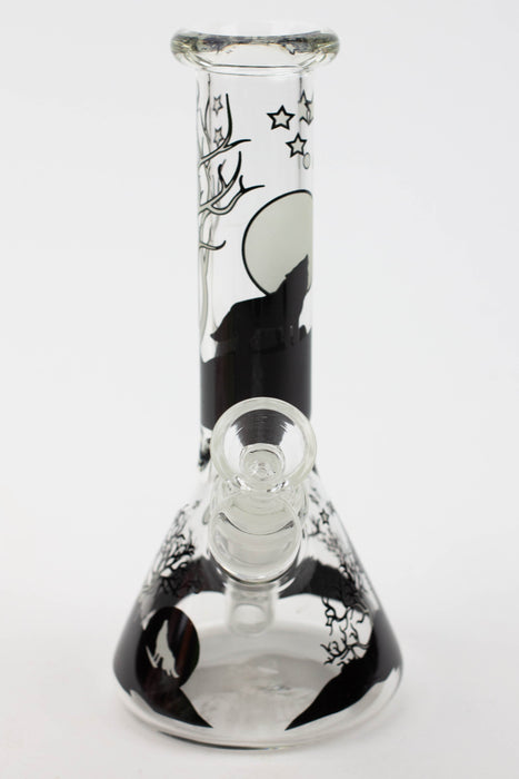 7.5" Glow in the dark beaker glass water bong | Jupiter Grass