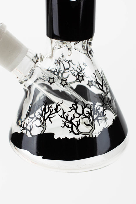 7.5" Glow in the dark beaker glass water bong | Jupiter Grass