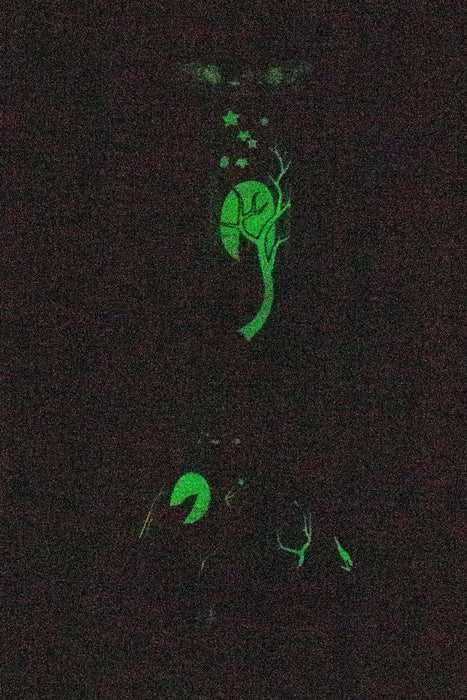 7.5" Glow in the dark beaker glass water bong | Jupiter Grass