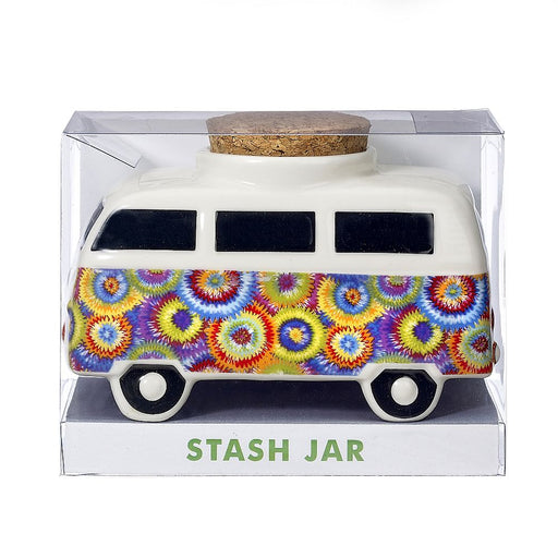 VINTAGE BUS STASH JAR - COLORFUL FLOWER BURST DESIGN | Jupiter Grass