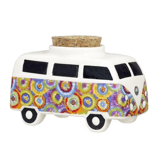 VINTAGE BUS STASH JAR - COLORFUL FLOWER BURST DESIGN | Jupiter Grass
