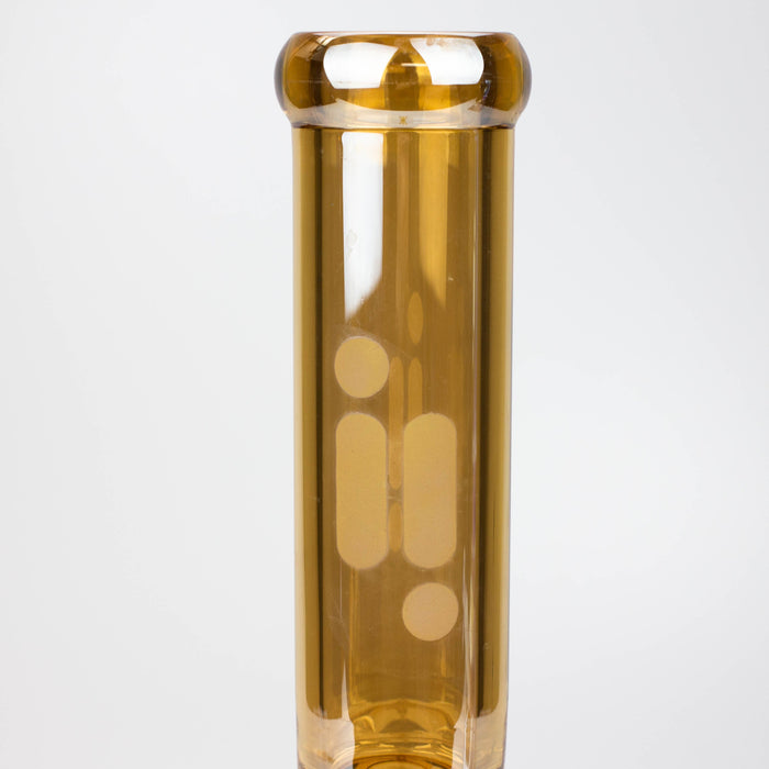 13" Infyniti 7 mm electroplated glass pyramid base bong | Jupiter Grass