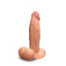 b-Vibe Slipskin Realistic Silicone Dildo 7" Girthy - Mocha