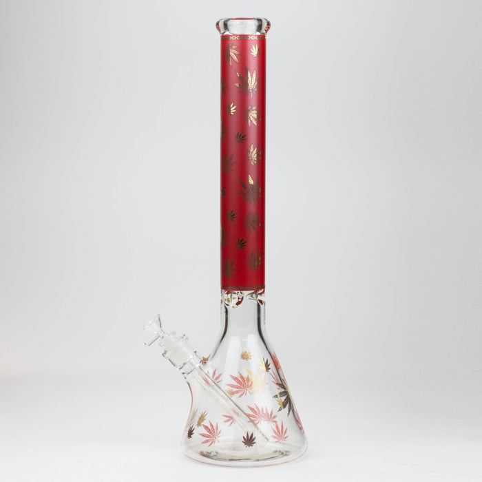 19.5" Gold leaf 9 mm glass water bong | Jupiter Grass