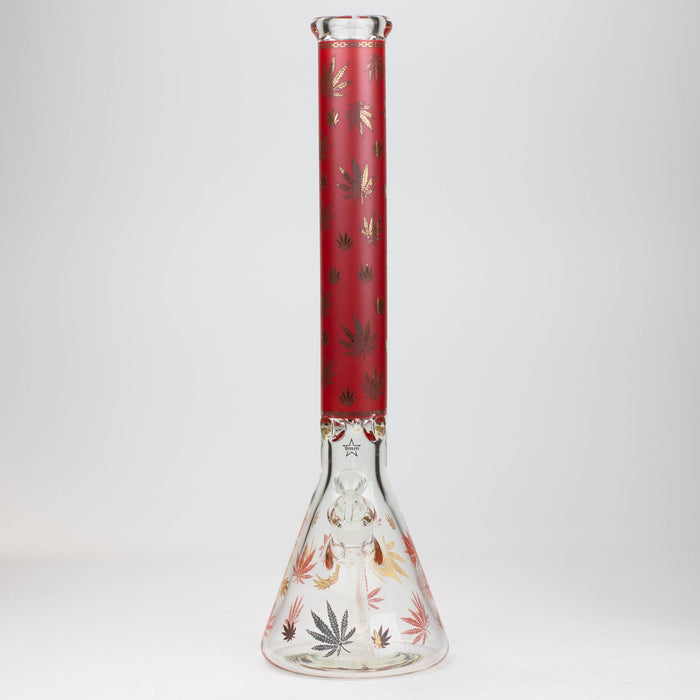 19.5" Gold leaf 9 mm glass water bong | Jupiter Grass