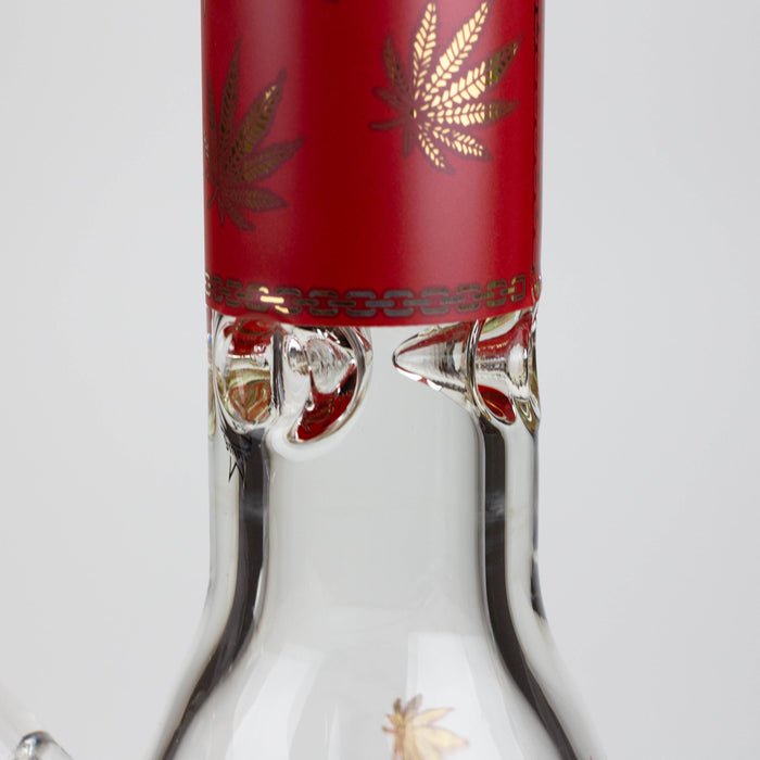 19.5" Gold leaf 9 mm glass water bong | Jupiter Grass