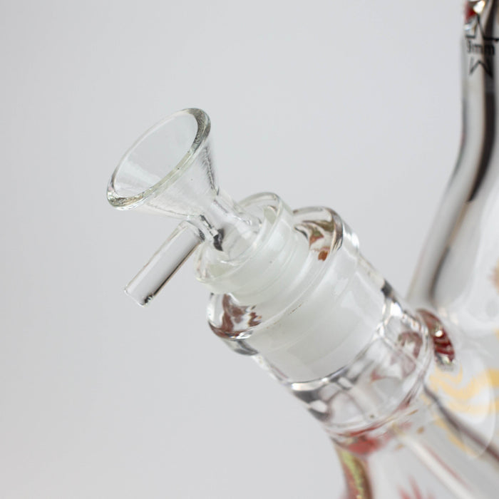 19.5" Gold leaf 9 mm glass water bong | Jupiter Grass