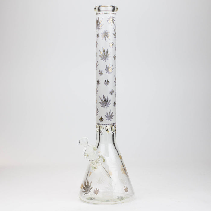 19.5" Gold leaf 9 mm glass water bong | Jupiter Grass