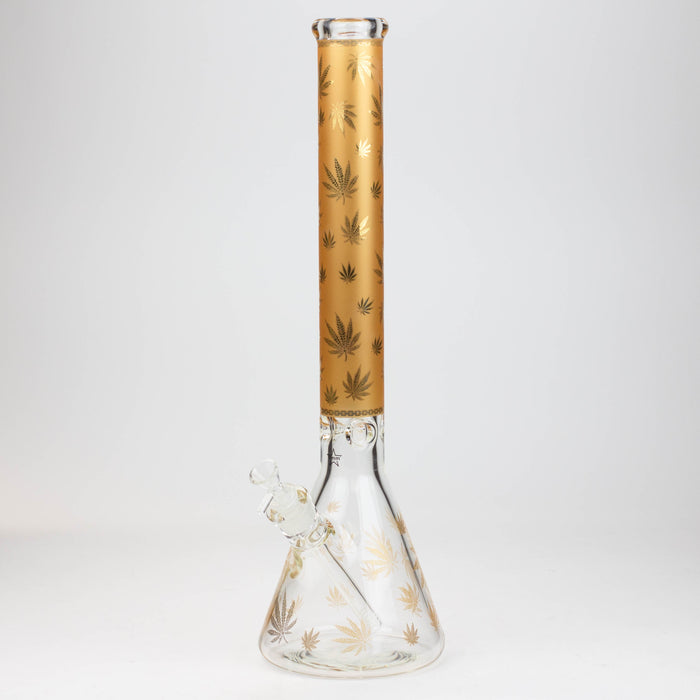 19.5" Gold leaf 9 mm glass water bong | Jupiter Grass