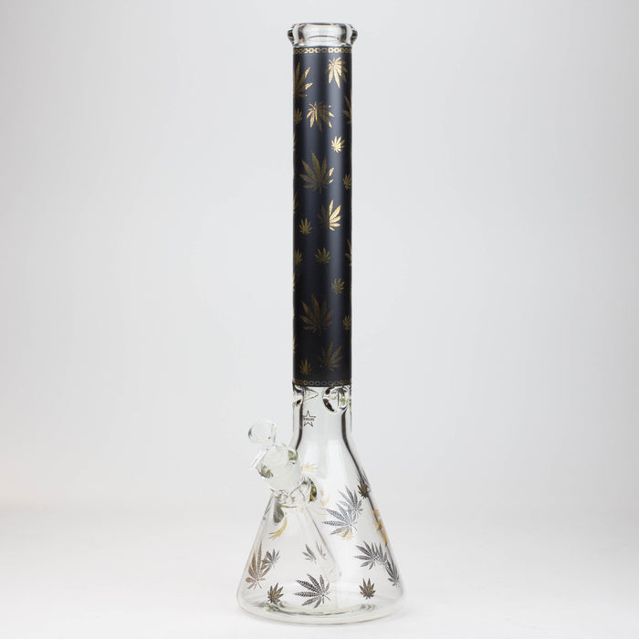 19.5" Gold leaf 9 mm glass water bong | Jupiter Grass