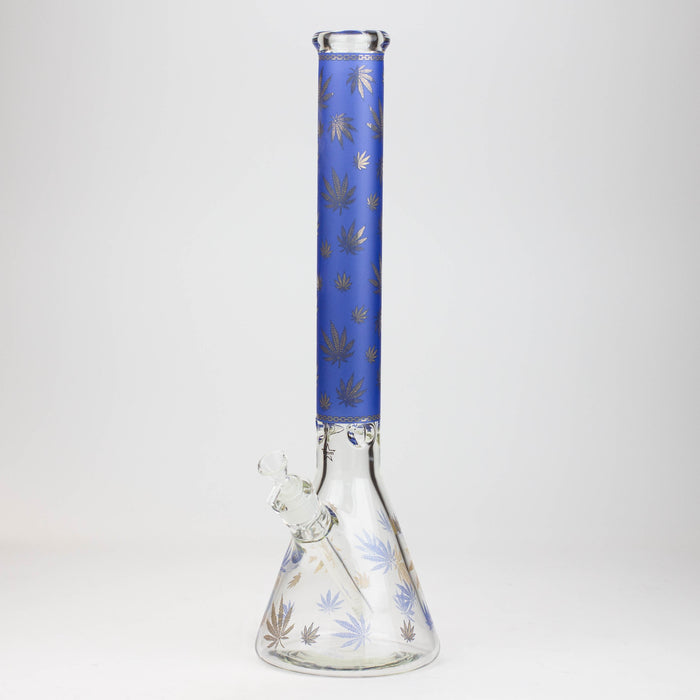 19.5" Gold leaf 9 mm glass water bong | Jupiter Grass