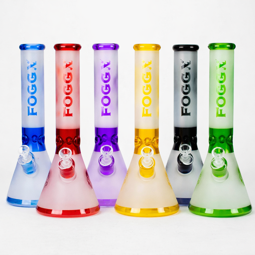 FOGGX | 14" Sandblasted Frosted Big Skull Beaker Water Pipe – 7mm Thick [FT1648ATS] | Jupiter Grass