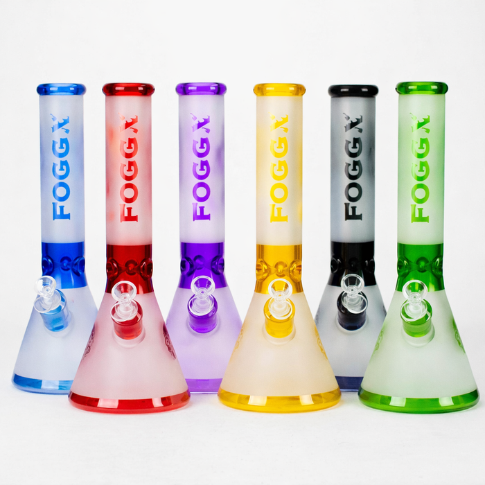 FOGGX | 14" Sandblasted Frosted Big Skull Beaker Water Pipe – 7mm Thick [FT1648ATS] | Jupiter Grass
