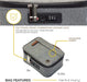 Herb & Mary | Smell Proof Accessories Storage Stash Case w/Integrated Combo Lock (Medium) | Jupiter Grass