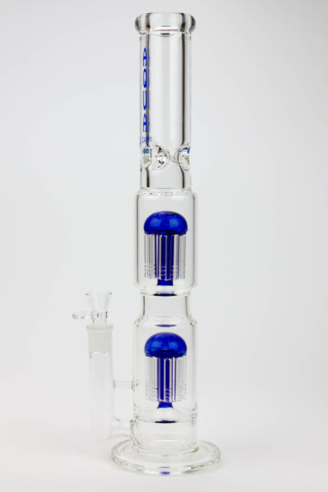 18.5" AQUA Glass Dual Tree arm / 7mm /glass water bong | Jupiter Grass