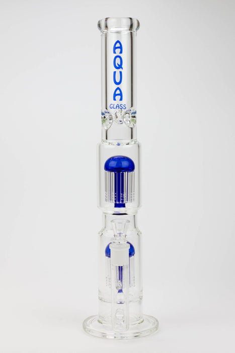 18.5" AQUA Glass Dual Tree arm / 7mm /glass water bong | Jupiter Grass