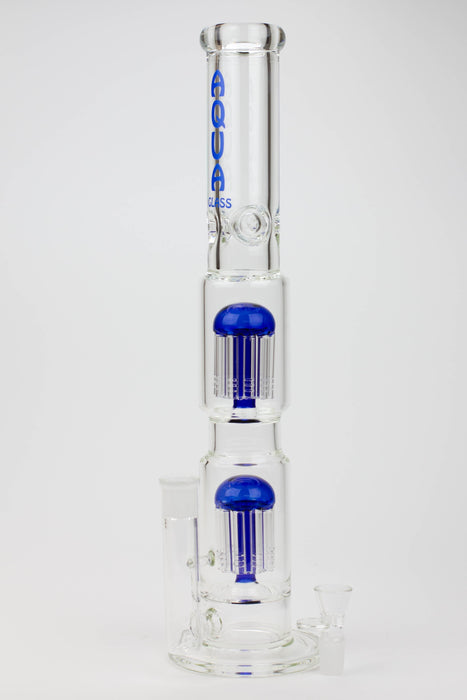 18.5" AQUA Glass Dual Tree arm / 7mm /glass water bong | Jupiter Grass