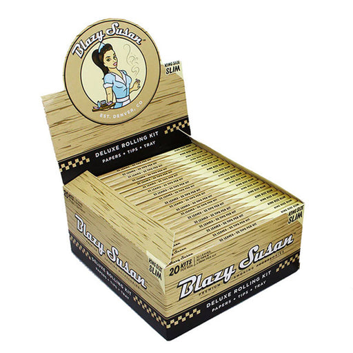 Blazy Susan | Unbleached King Size Deluxe Rolling Kit box of 20 | Jupiter Grass