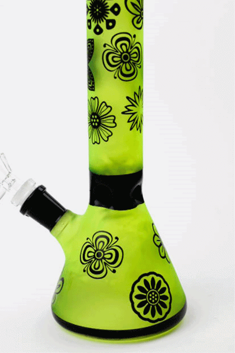 10" Sandblasted color glass water bong | Jupiter Grass