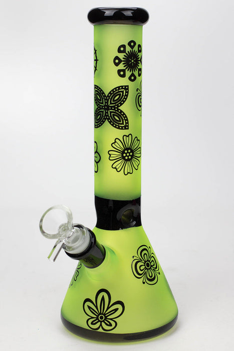 10" Sandblasted color glass water bong | Jupiter Grass