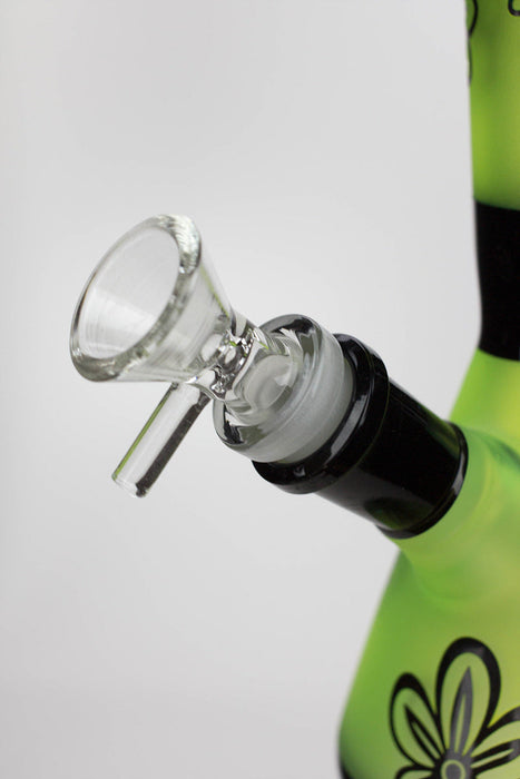 10" Sandblasted color glass water bong | Jupiter Grass