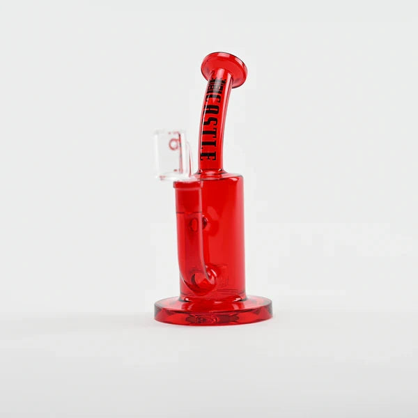Castle Glassworks | 8.5" Barrel Dab Rig 7mm Thick Electroplated Glass (14mm Female)