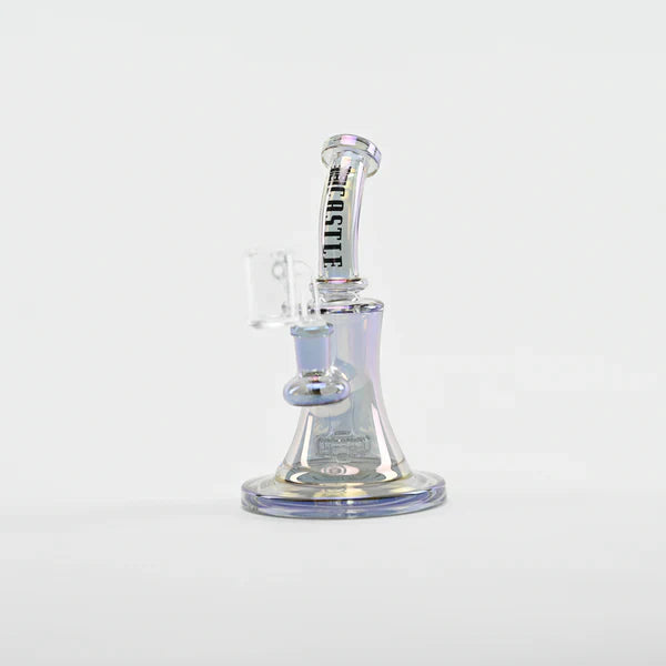 Castle Glassworks | 8.5" Bell Dab Rig – 7mm Thick Electroplated Glass (14mm Female) | Jupiter Grass