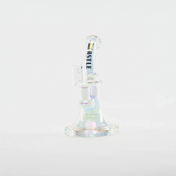 Castle Glassworks | 8.5" Bell Dab Rig – 7mm Thick Electroplated Glass (14mm Female) | Jupiter Grass