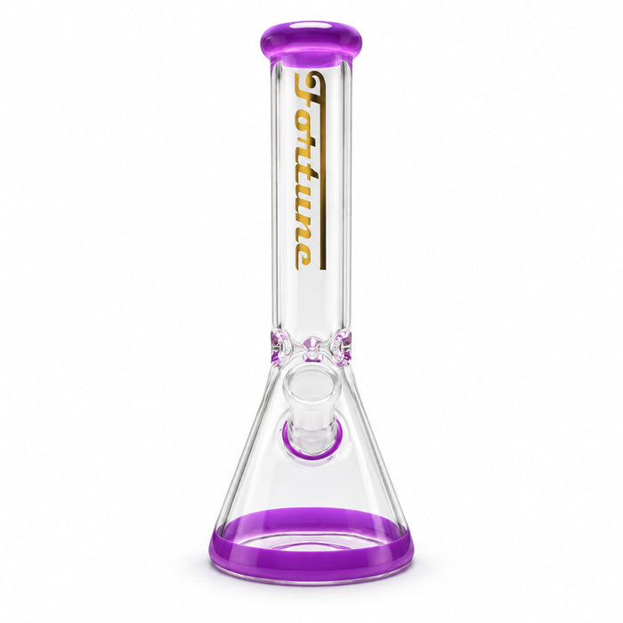 Fortune | 10" Color Accent Beaker Glass Water Pipe 5mm