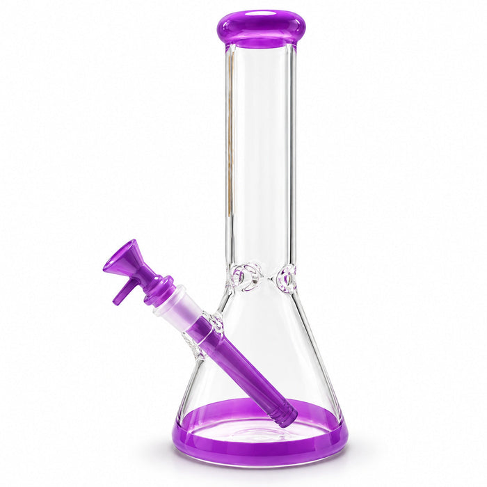 Fortune | 10" Color Accent Beaker Glass Water Pipe 5mm