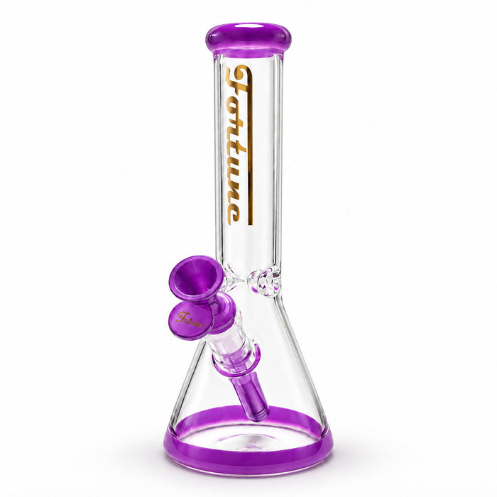 Fortune | 10" Color Accent Beaker Glass Water Pipe 5mm