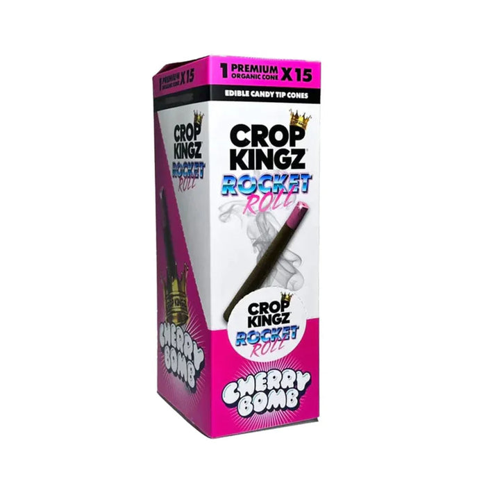 Crop Kingz | Rocket Rolls – Pre-Rolled Hemp Cones with Edible Candy Tip (15 Packs / Box) | Jupiter Grass