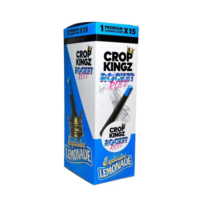 Crop Kingz | Rocket Rolls – Pre-Rolled Hemp Cones with Edible Candy Tip (15 Packs / Box) | Jupiter Grass