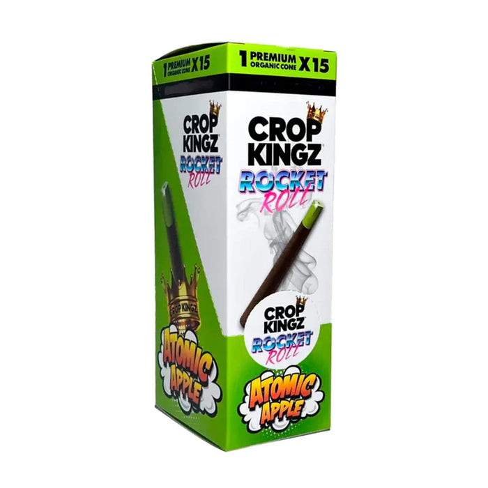 Crop Kingz | Rocket Rolls – Pre-Rolled Hemp Cones with Edible Candy Tip (15 Packs / Box) | Jupiter Grass