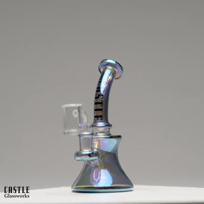 Castle Glassworks | 7" Mini Electroplated Rig | Jupiter Grass