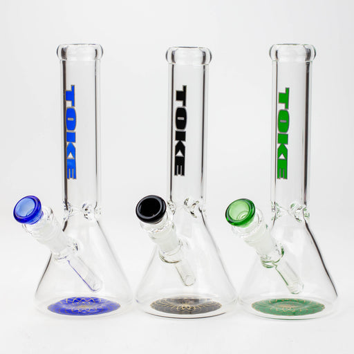 9.5" TOKE beaker glass water bong | Jupiter Grass