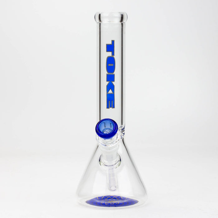 9.5" TOKE beaker glass water bong | Jupiter Grass