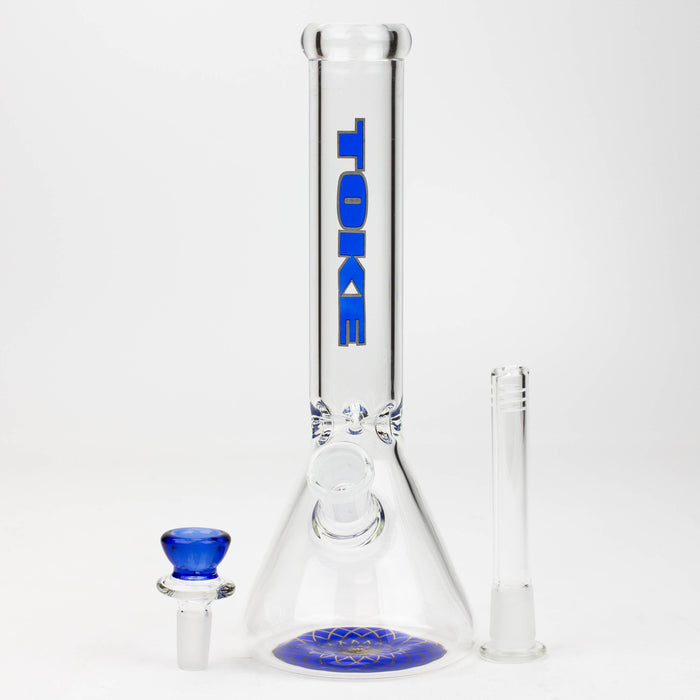 9.5" TOKE beaker glass water bong | Jupiter Grass