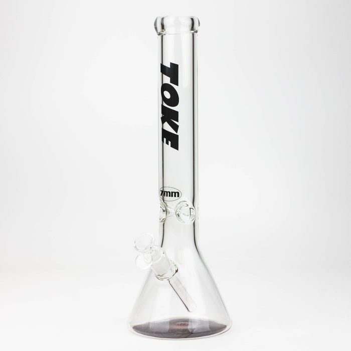 16" TOKE 7 mm glass water beaker bong | Jupiter Grass