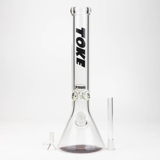 16" TOKE 7 mm glass water beaker bong | Jupiter Grass