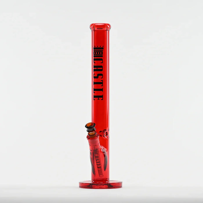 Castle Glassworks | 18" Straight Tube Glass Bong C-003 (9mm Thick)
