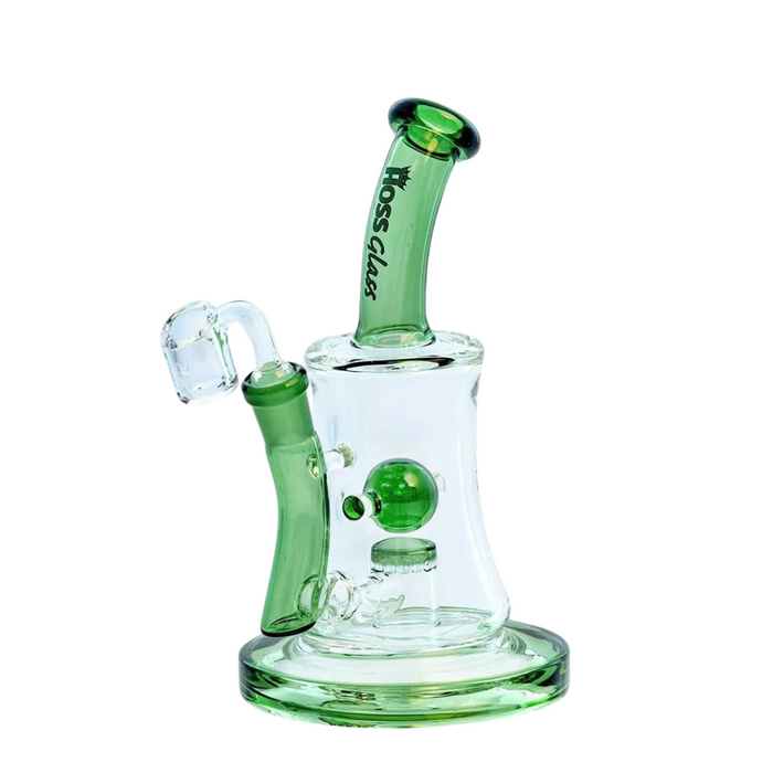 Hoss | 10" Hourglass Marble Rig [H509] | Jupiter Grass
