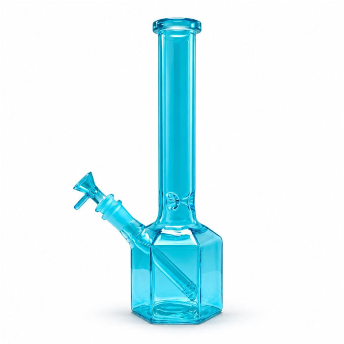 Fortune | 12" Full Color Hex Base Glass Water Pipe 5mm