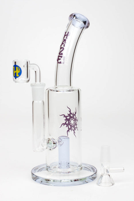 8" HAZE 2-in-1 shower head diffuser Bent Neck Dab Rig[HZ024] | Jupiter Grass