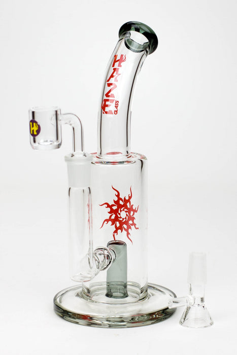 8" HAZE 2-in-1 shower head diffuser Bent Neck Dab Rig[HZ024] | Jupiter Grass