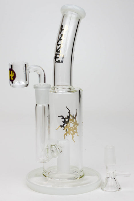 8" HAZE 2-in-1 shower head diffuser Bent Neck Dab Rig[HZ024] | Jupiter Grass