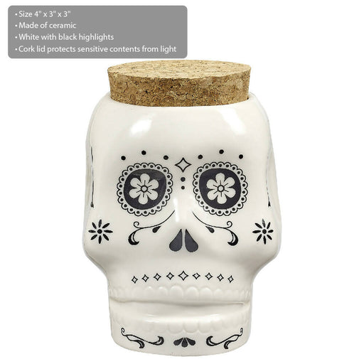SKULL STASH JAR - WHITE | Jupiter Grass