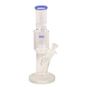 12″ Straight Tube Glass Bong Tire Percolator with Inline Ash Catcher (C2245) | Jupiter Grass