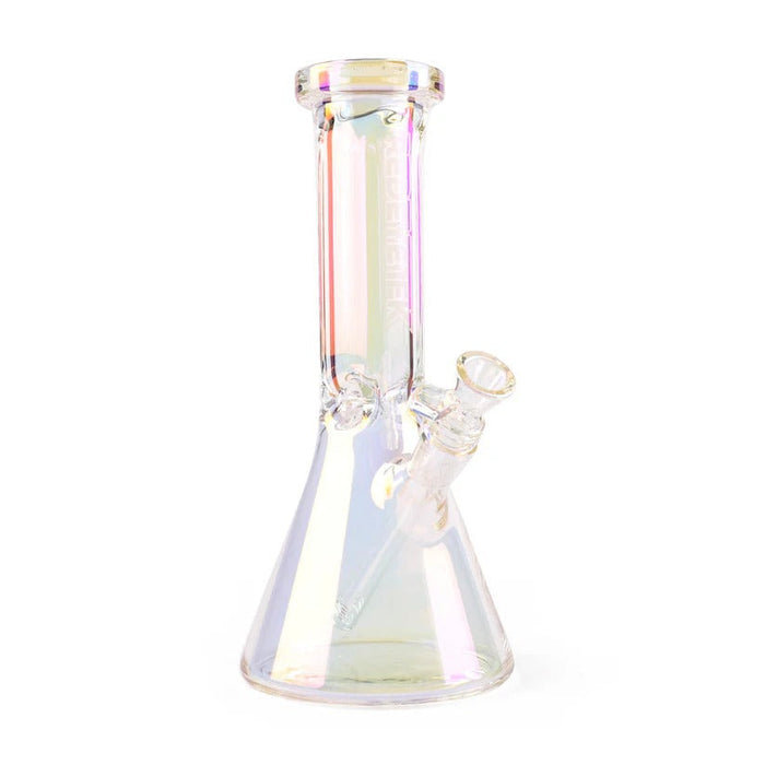Red Eye Tek | 10" Tall Rainbow Metallic Terminator Finish Hex Top Beaker Tube
